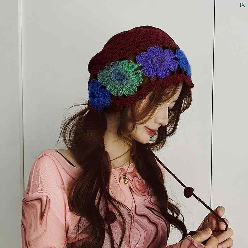 レディース 海外ファッション オシャレ ファッション小物 エスニック レトロ 　かぎ針 編み ニット 帽子 ウイグル 西 四川 旅行 写真