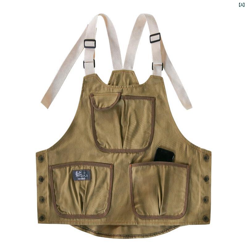 アメリカン エプロン デニム インダストリアル ロゴ 付いた バリスタ ミルク ティー ショップ ヘア サロン マニキュア ウェイター スモック