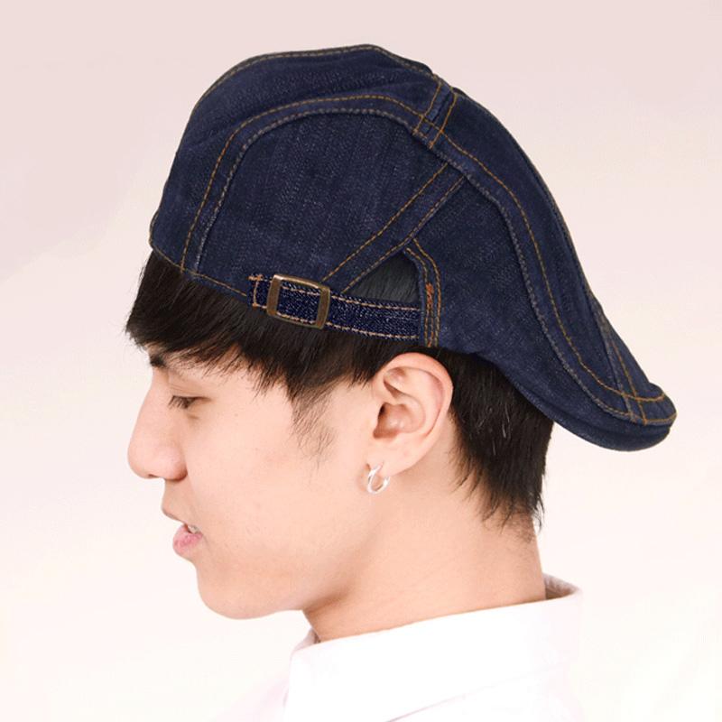 韓国 デニム ベレー 帽 メンズレディース キャンバス フォワード ハット レストラン ホテル 花柄 ワーク キャップ ピーク