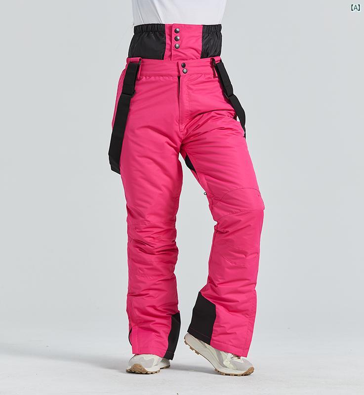 シングル 大人 レディース スキー パンツ 厚く 暖かい 耐寒性 ベニヤ ダブル チャージ ホワイト
