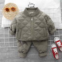 キッズ キッズ用品 子供用品 キッズファッション ベビー かわいい 秋冬 厚手 ベルベット 暖かい 2点 冬服 男子 ガールズ ベビー カジュアル ジッパー コットン スーツ