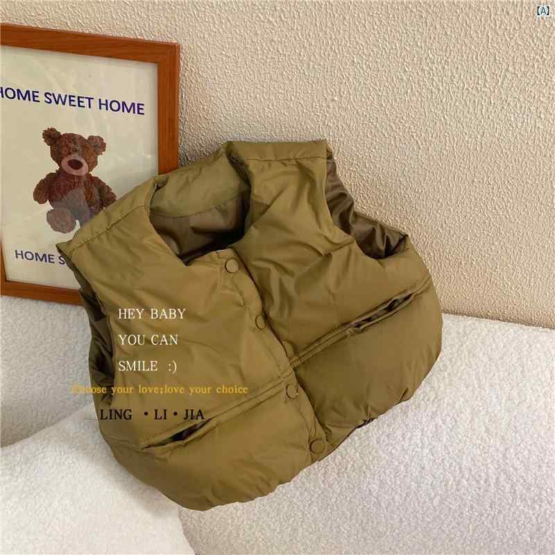 キッズ　キッズ用品　子供用品　キッズファッション　ベビー　かわいい　 メンズレディース 秋冬 ダウン コットンベスト新 幼児 韓国 チョッキ 厚手 ノースリーブトップ