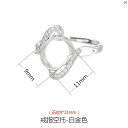 レディース アクセサリー 上品 ホルダー 元型 オシャレ レディース 海外風 スターリングシルバー ラウンド リング 空 サポート レディース 4 爪 象眼 蜜蝋 宝石 オーバル シルバーリング 7 * 9 11