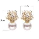 レディース ファッション 小物 綺麗 上品 大人 レディース ピアス クリスマス スノーフレーク パールイヤリング ハイエンド イヤリング 軽量 高級 多彩 マッチング アクセサリー