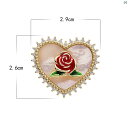 レディース アクセサリー スカーフ留め具 ダウン ジャケット シームレス 磁気 レッドローズ マグネット 露出 防止 バックル スカーフ ブローチ ハイエンド レディース コサージュ