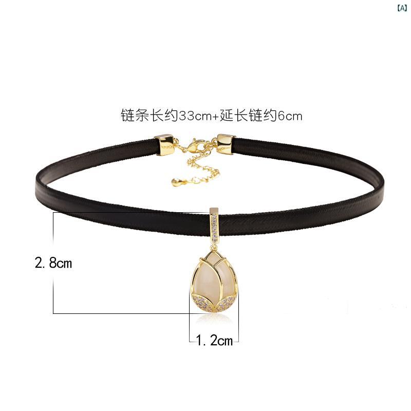 レディース　アクセサリー　ファッション　綺麗　上品　レディース ネック チェーン 鎖骨 チョーカー ブラック カラー ネックレス アクセサリー ドレス