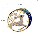 レディース ファッション 小物 スーツ 上品 アクセサリー クリスマス 鹿 漏れ 防止 バックル 胸 アーティファクト ブローチ ハイエンド コサージュ 服 装飾 ピン アクセサリー メンズ(4)