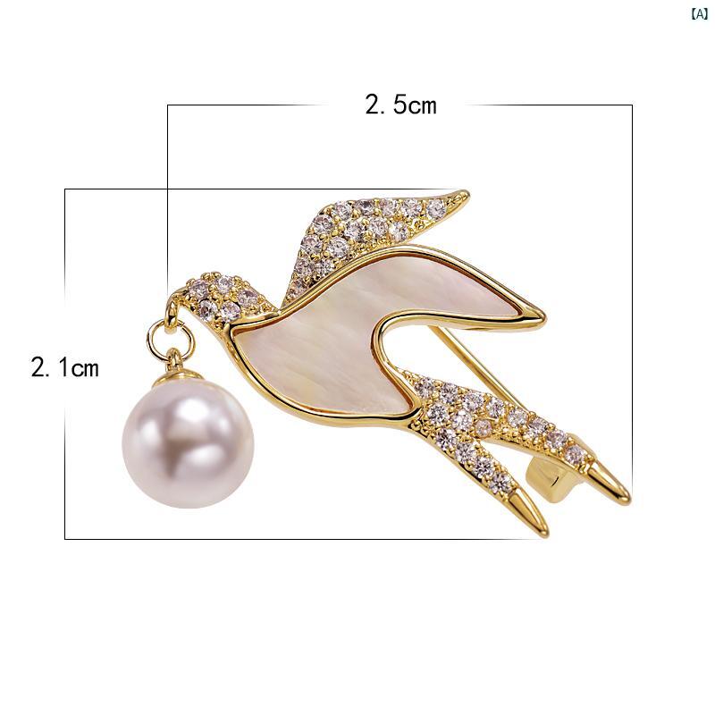 レディース　ファッション　小物　スーツ　上品　アクセサリー ブローチ かわいい ツバメ 秋冬 ハイエンド 露出 防止 アーティファクト バック ルピン アクセサリー