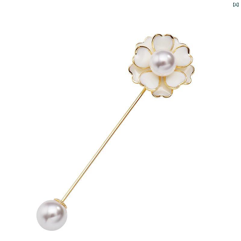 レディース　ファッション　小物　スーツ　上品　アクセサリー 一文字 ピン ブローチ コサージュ ハイ