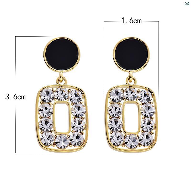 レディース　ファッション　アクセサリー　綺麗　上品　大人 幾何学 イヤリング ホット 丸顔 ライト 高級 アクセサリー