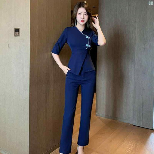レディース サロン フットマッサージ 技術者 服 美容 スリムフィット パンツ スーツ 秋冬 高級 フットスパ 作業着 レディース サロン フットマッサージ 技術者 服 美容 スリムフィット パンツ スーツ 秋冬 高級 フットスパ 作業着