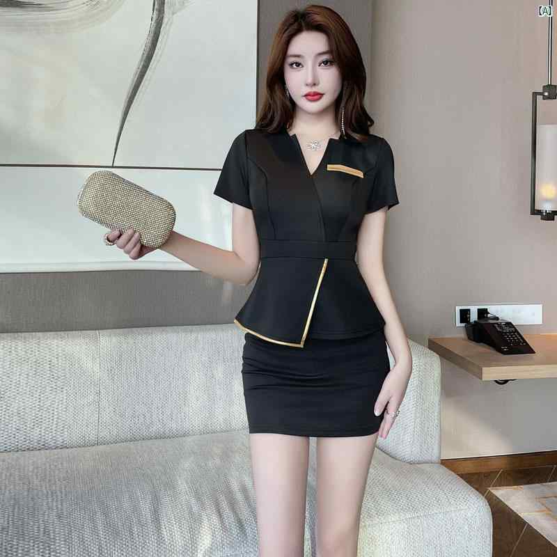 レディース　ドレス　タイト　スッキリ レディース シンプル Vネック ヒップ カバー キュロット オーバー オール 夏 薄手 お腹 ウエスト サウナ クラブ ファッション スーツ