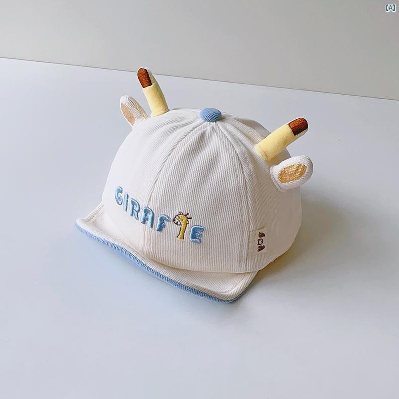 ベビー 帽子 春秋 ピーク キャップ かわいい ベースボール 薄型 メンズレディース リバーシブル ひさし 付き