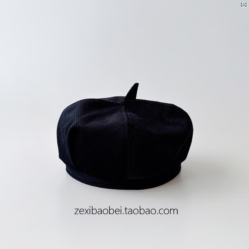 ベビー 帽子 秋冬 ベレー 帽 無地 子供用 八角形 メンズレディース 宝 画家帽子