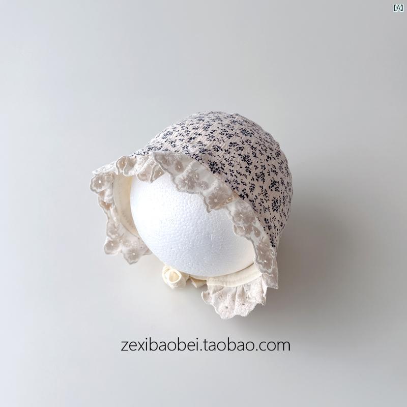 キッズ キッズ用品 子供用品 キッズファッション 生後 1ヶ月 小柄 帽子 新生児 耳保護 秋冬 ガールズ プリンセス レース フォンタネル ハット