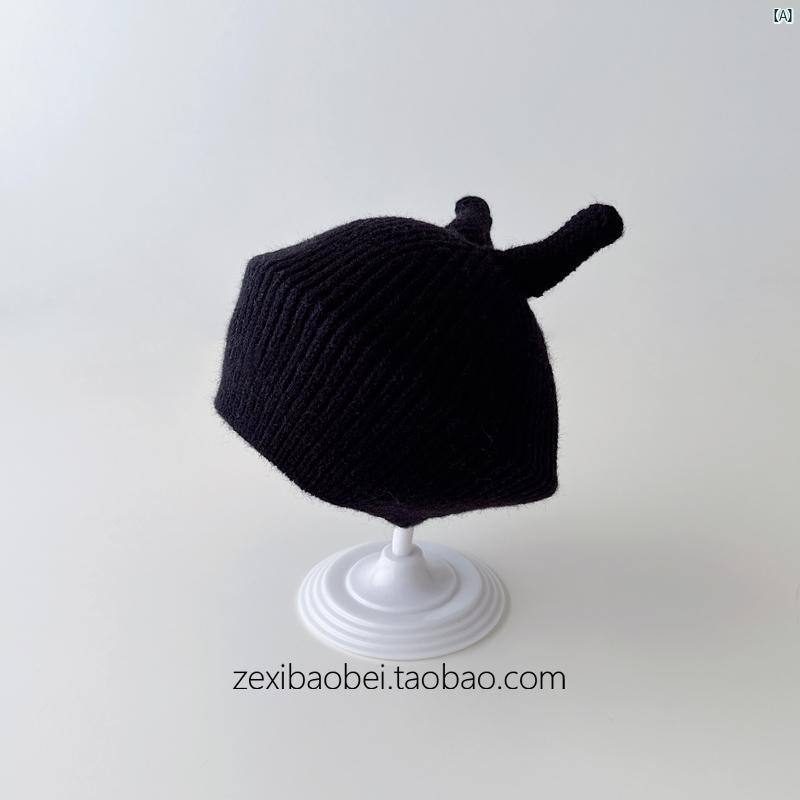 ベビー 帽子 秋冬 ウール かわいい ベレー 帽 メンズレディース ニット