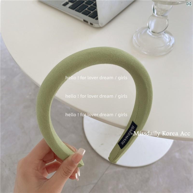 レディース ヘア 髪留め カチューシャ オシャレ グリーン 生地 美 ホワイト ヘッド バンド 韓国 ハイエンド かわいい ガーリー 帽子 ヘア アクセサリー