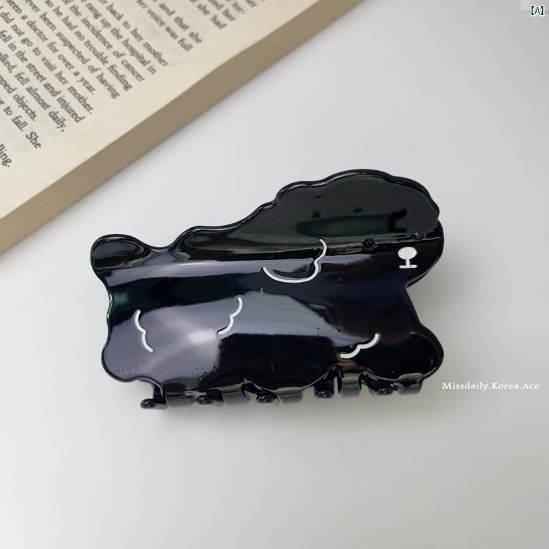 レディース ヘア 髪留め カチューシャ オシャレ 子犬 キャッチ クリップ 高級 かわいい ヘア クリップ後頭部 クリーム 色 サメ Zhao Silu アクセサリー