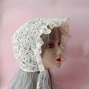 レディース ファッション ヘアアクセサリー かわいい ガールズ ステージ ロリータ 刺繍 レース 帽子 ヴィンテージ レトロ レディース 写真撮影 大人 ナイトキャップ
