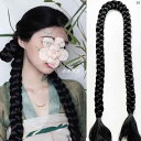 レディース メンズ ウィッグ 付け毛 かわいい ファッション小物 ヘアアクセサリー 個性的 レトロ 衣装 ウィッグ 漢服 編み込み cos パフォーマンス スタジオ 撮影 レディース ポニーテール