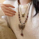 レディース アクセサリー ファッション おしゃれ 上品 大人 レディース ボヘミアン リゾート ブラウン タッセル ネックレス レディース エキゾチック エスニック 中華風 レトロ セーター チェーン アクセサリー