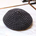 レディース ファッション おしゃれ 韓国 帽子 帽子 レディース 秋冬 ウール チェック柄 快適 和菓子 かぼちゃ イギリス レトロ ペインター ベレー 帽