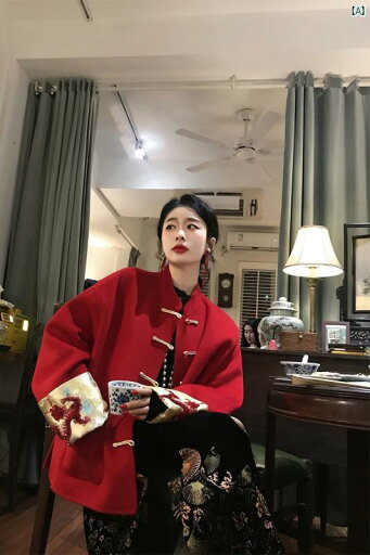 レディース ファッション オシャレ かわいい 綺麗 大人ファッション Y2K 個性的 海外風 Ruilong 旧正月 1 OO 羊 ウール 刺繍 中華風水 波紋 ショート 両面 ジャケット レディース レディース ファッション オシャレ かわいい 綺麗 大人ファッション Y2K 個性的 海外風 Ruilong 旧正月 1 OO 羊 ウール 刺繍 中華風水 波紋 ショート 両面 ジャケット レディース