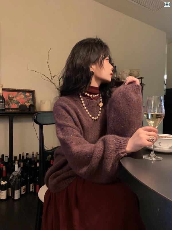 DUZTELYI ニット ベスト レディース セーターベスト 春 秋 冬 大きいサイズ ゆったり ロング オーバーサイズ カジュアル 通勤 おしゃれ 薄手 トップス DU890 (ブラウン)