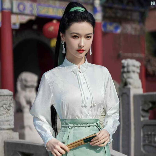 レディース ファッション ドレス 中華 中国 中華風 漢服 デイリー 唐服 トップ 通勤用 大きめ サイズ 裾 織り 金 スカート レディース ファッション ドレス 中華 中国 中華風 漢服 デイリー 唐服 トップ 通勤用 大きめ サイズ 裾 織り 金 スカート