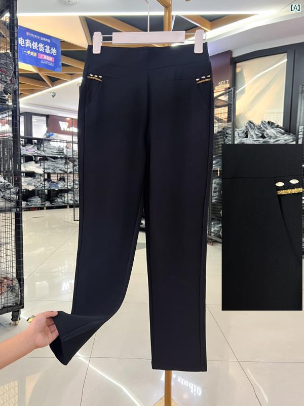 レディース ファッション おしゃれ 春夏 秋　冬 大人 上品 高級 マダム プレゼント 敬老日　おばあちゃん パンツ 秋冬 ゆったり パンツ 裏起毛 ズボン 春 ハイウエスト ストレート アウターウェア