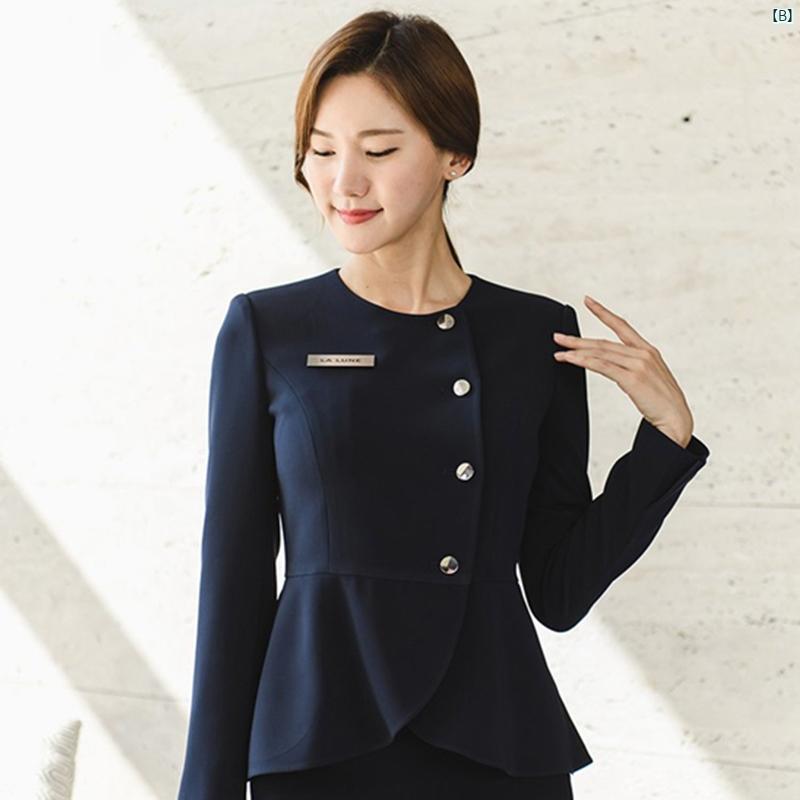 レディース　ファッション　仕事着　ユニフォーム ホテル フロント アテンダント 美容室 作業着 高級 ビジネス スーツ フォーマルジュエリー ショップ