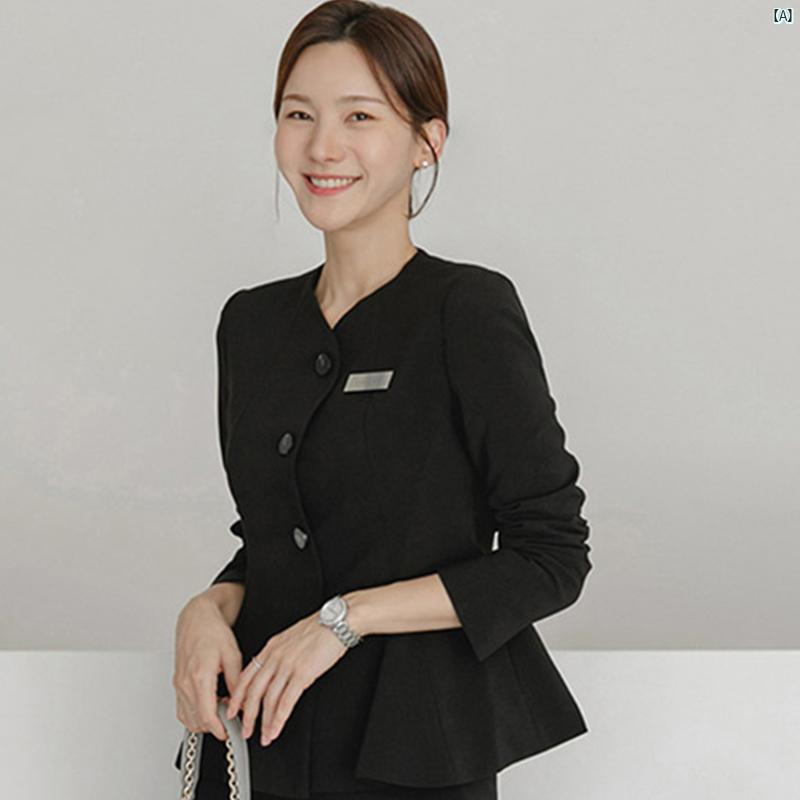 レディース　仕事ユニフォーム　仕事着　オシャレ ハイエンド 美容院 スカート プロ 美容師 韓国新 スーツ 作業着