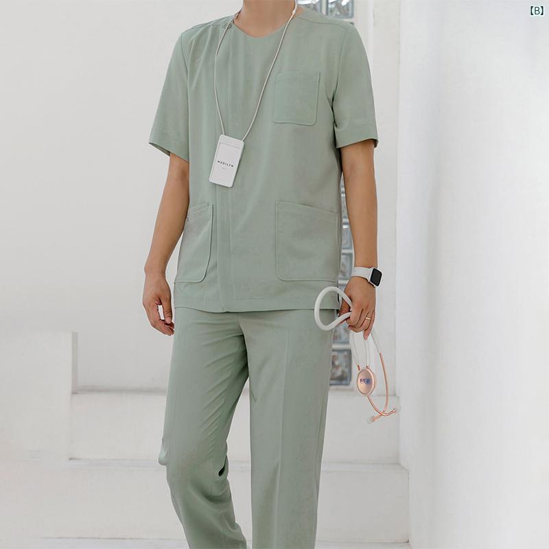 レディース　仕事ユニフォーム　仕事着　オシャレ 韓国 半袖 手洗い 服 長袖 作業着 男女 耐久性 ブラシ 手 口腔 歯科 美容 ユニフォーム