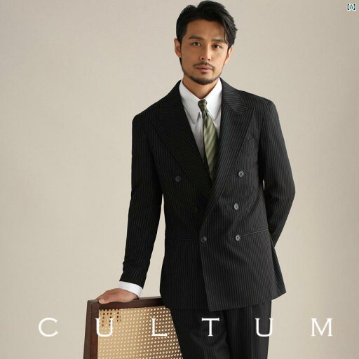 メンズ メンズファッション 英国ファッション オシャレ 大人 男性 ワイド ショルダー レトロ オールド マネー ダブルブレスト ピークド ストライプ スーツ ビジネス メンズ メンズファッション 英国ファッション オシャレ 大人 男性 ワイド ショルダー レトロ オールド マネー ダブルブレスト ピークド ストライプ スーツ ビジネス