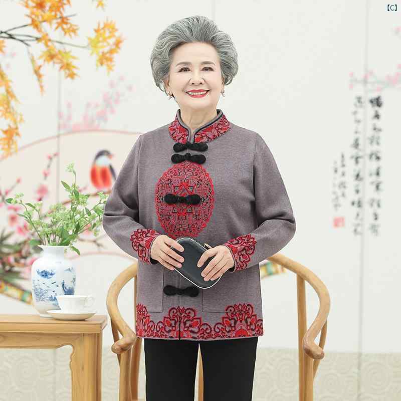 レディース ファッション 祖母 オシャレ 高者 春秋服 セーター カーディガン コート高 服 妻おばあちゃん 唐 セットアップ可能 上着歳 70歳