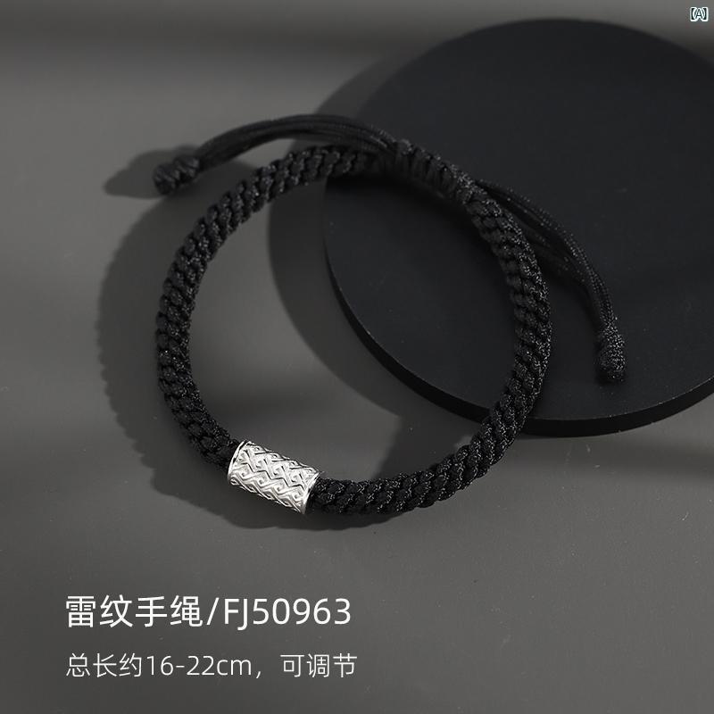 メンズ ブレスレットットット ット シルバージュエリー 編み込み シンプル エレガント アクセサリー ボーイフレンドへ ギフト