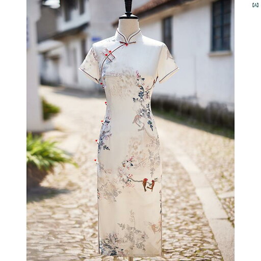 レディース 中華ドレス 中国ドレス チャイナドレス 綺麗 オシャレ パーティー 披露宴 上品 オフ ホワイト チャイナ ドレス 夏 少女 ハイエンド 高貴 中華風 エレガント レディース 中華ドレス 中国ドレス チャイナドレス 綺麗 オシャレ パーティー 披露宴 上品 オフ ホワイト チャイナ ドレス 夏 少女 ハイエンド 高貴 中華風 エレガント