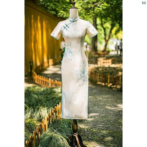 レディース 中華ドレス 中国ドレス チャイナドレス 綺麗 オシャレ パーティー 披露宴 上品 ベージュ チャイナ ドレス 夏 若々しい ハイエンド 高貴 ロング レディース 中華ドレス 中国ドレス チャイナドレス 綺麗 オシャレ パーティー 披露宴 上品 ベージュ チャイナ ドレス 夏 若々しい ハイエンド 高貴 ロング