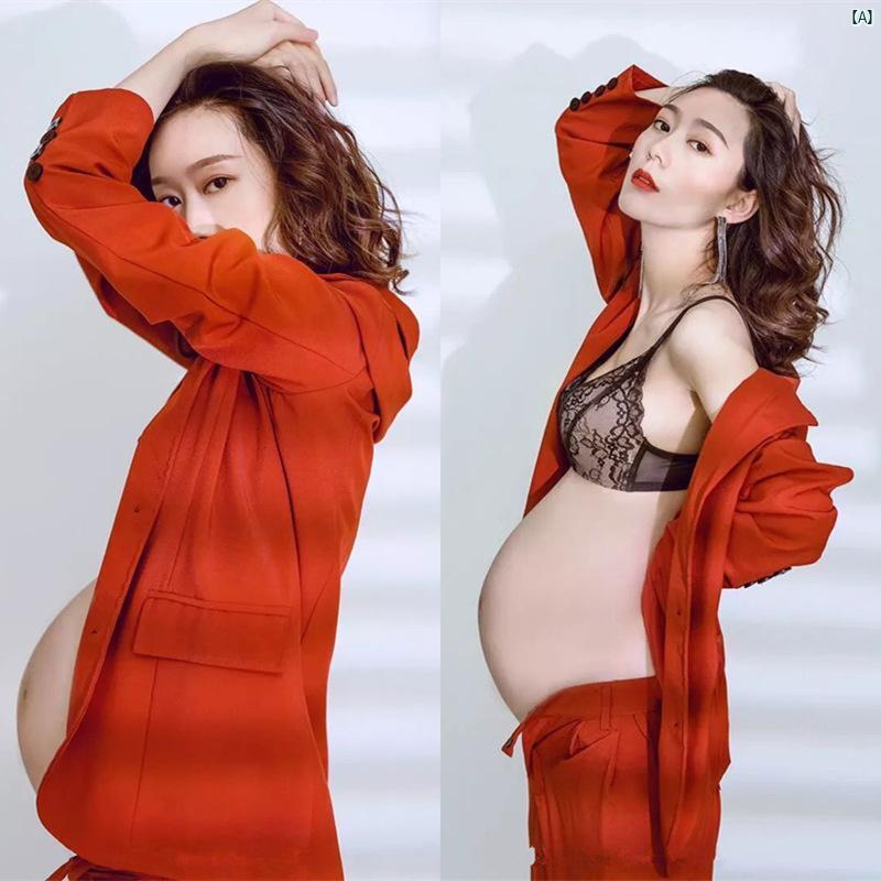 レディース マタニティ 写真撮影 服 写真 スタジオ スーツ アート 雑誌 表紙