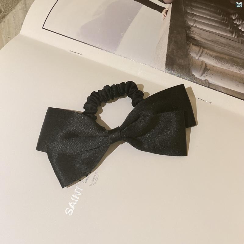 カチューシャ レディース アクセサリー Cyndi Wang ブラック リボン 頭飾り 夏 ハイエンド ヘッド バンド ヘア ゴムゴム ゴム アクセサリー