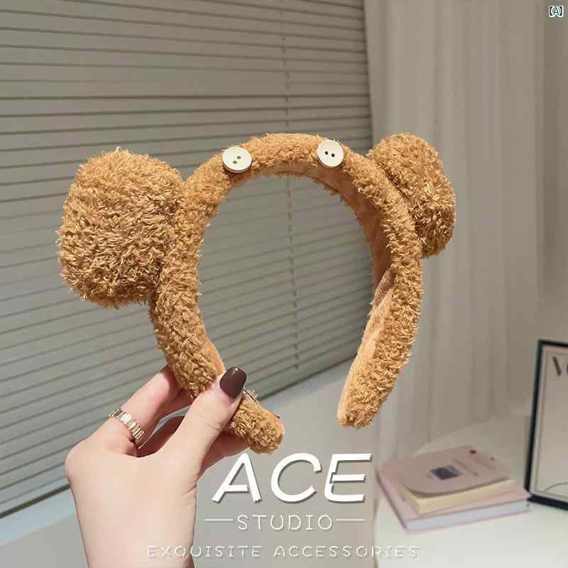 カチューシャ レディース アクセサリー Li Yitong ユニバーサル スタジオ ティム ベア ヘッド バンド ぬいぐるみ かわいい 洗顔 ハイ スカル 帽子