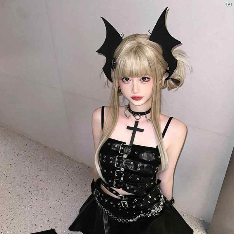 ハロウィン　ハロウィングッズ 二 次元 クルル 女王 コウモリ 頭飾り コスプレ ハロウィン 羽 ヘアピン サブカルチャー ゴス アクセサリー