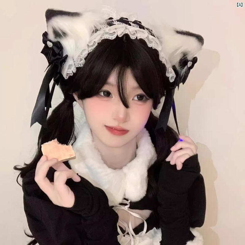 レディース　カチューシャ　頭　ヘア留め ガールズ猫耳 カチューシャ レディース コスプレ 展示 頭飾り ロリータ 獣 耳 ヘッド バンド ヘア アクセサリー