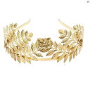 レディースファッション アクセサリー 綺麗 上品 海外 金箔 ヘッド バンド レトロ 油絵 美容 葉 クラウン ヘア アクセサリー エキゾチック 誇張 イヤリング レディース
