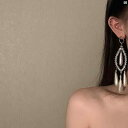 レディースファッション アクセサリー 綺麗 上品 海外 月 明かり 湖 中心 落ちる ウォータードロップ パールイヤリング ロング タッセル ライト 高級 ハイエンド クール イヤリング