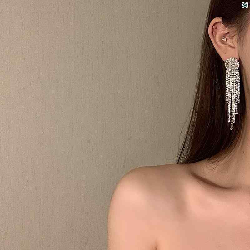 レディースファッション アクセサリー 綺麗 上品 海外 タッセル ピアス レディース ホット ハイエンド 輝く