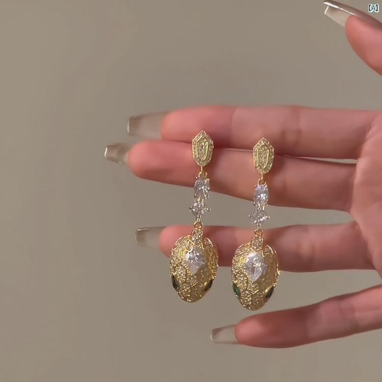 レディースファッション アクセサリー 綺麗 上品 海外 財閥 ヒロイン レディース 蛇形 イヤリング 軽量 クール ユニーク