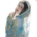 レディースファッション アクセサリー 綺麗 上品 海外 レトロ 韓服 ショール 糸 エキゾチック ジャスミン プリンセス サリー ベール ブラック 西部 地域 写真 ターバン