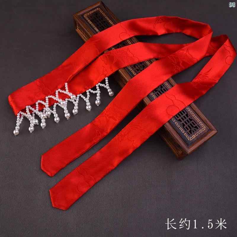 レディースファッション アクセサリー 綺麗 上品 海外 Moyuyunjian 呉 金 燕 ヤン Chaoyue ヘア バンド レトロ ロング タッセル ヘアピン 頭飾り 宋 王朝 レディース