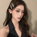 レディースファッション アクセサリー 綺麗 上品 海外 スタイリッシュ ガール プレイング クリップ メタル シームレス プレス サイド 液体 スパークリング シンプル ヘア アクセサリー ヘッド バンド 前髪